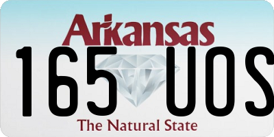 AR license plate 165UOS