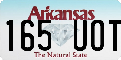 AR license plate 165UOT
