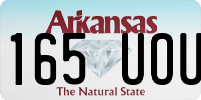 AR license plate 165UOU