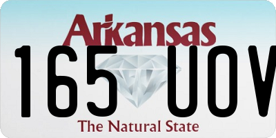 AR license plate 165UOV
