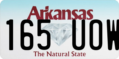 AR license plate 165UOW