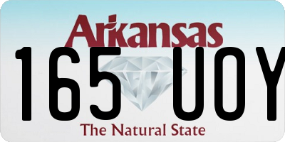 AR license plate 165UOY