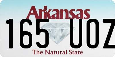 AR license plate 165UOZ