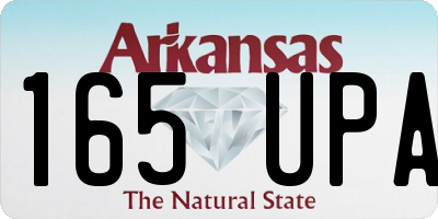 AR license plate 165UPA