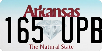 AR license plate 165UPB