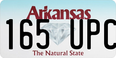 AR license plate 165UPC