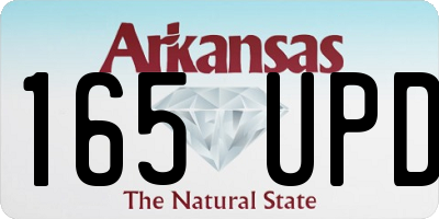 AR license plate 165UPD
