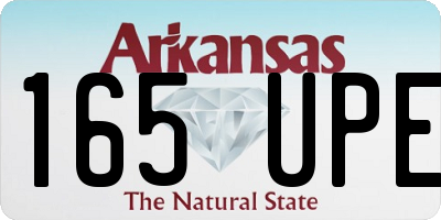 AR license plate 165UPE