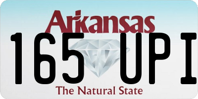 AR license plate 165UPI