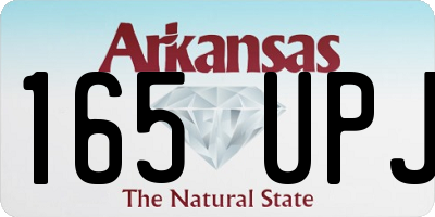 AR license plate 165UPJ