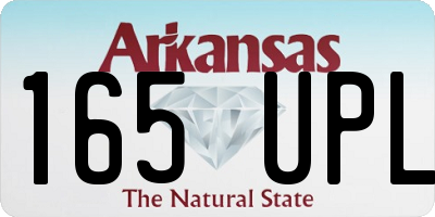 AR license plate 165UPL