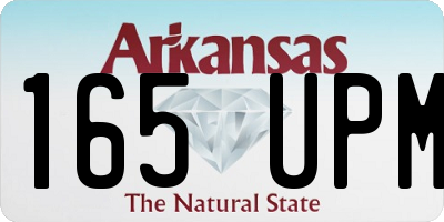 AR license plate 165UPM