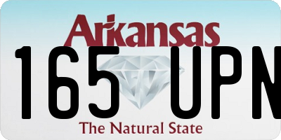 AR license plate 165UPN
