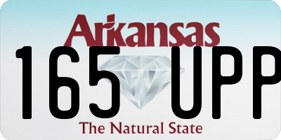 AR license plate 165UPP