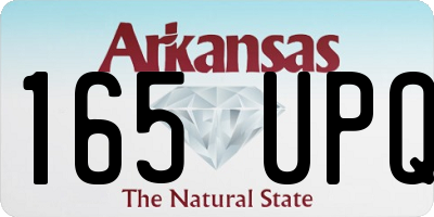AR license plate 165UPQ