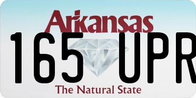 AR license plate 165UPR
