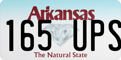 AR license plate 165UPS