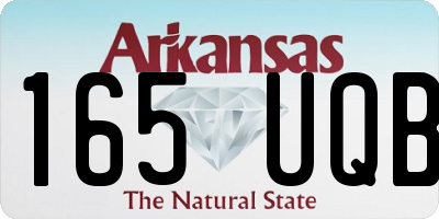 AR license plate 165UQB