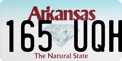AR license plate 165UQH