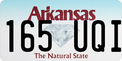 AR license plate 165UQI