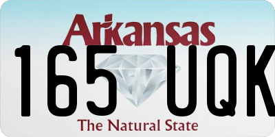 AR license plate 165UQK
