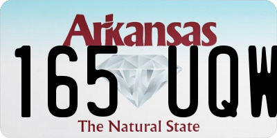 AR license plate 165UQW
