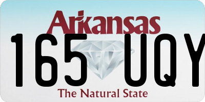AR license plate 165UQY