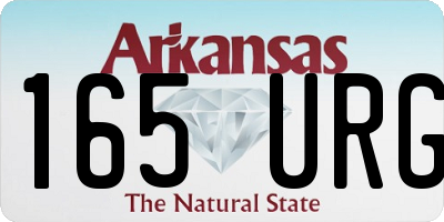 AR license plate 165URG