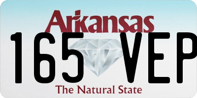 AR license plate 165VEP