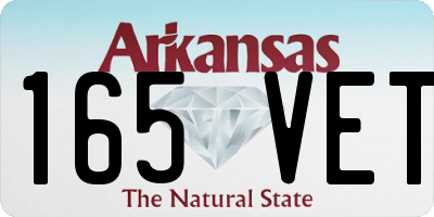 AR license plate 165VET