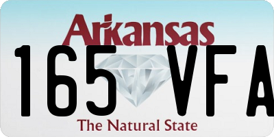 AR license plate 165VFA