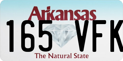 AR license plate 165VFK