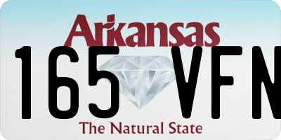 AR license plate 165VFN