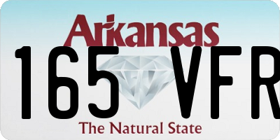AR license plate 165VFR