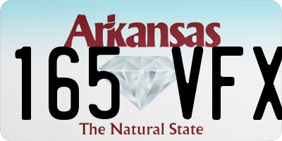 AR license plate 165VFX