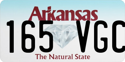 AR license plate 165VGC