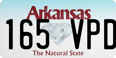 AR license plate 165VPD