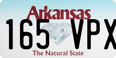 AR license plate 165VPX