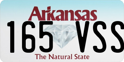 AR license plate 165VSS