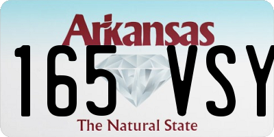 AR license plate 165VSY
