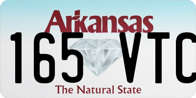 AR license plate 165VTC