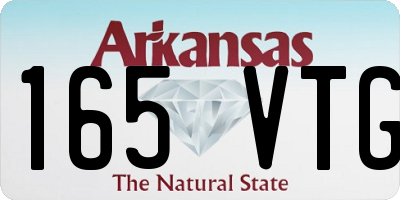 AR license plate 165VTG