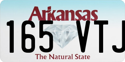 AR license plate 165VTJ