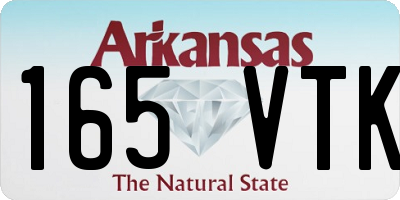 AR license plate 165VTK