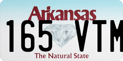 AR license plate 165VTM