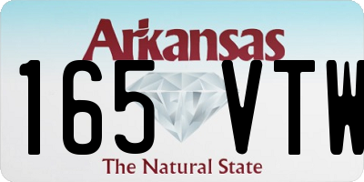 AR license plate 165VTW