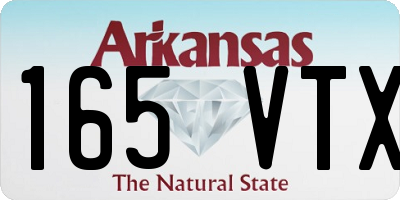 AR license plate 165VTX