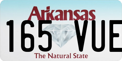 AR license plate 165VUE