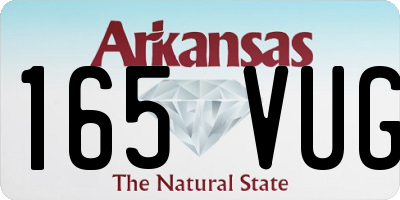 AR license plate 165VUG