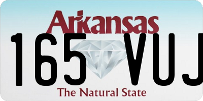 AR license plate 165VUJ